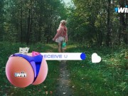 Няшка-лесбиянка заблудилась в лесу и нарвалась на хуй лесника. 1/16