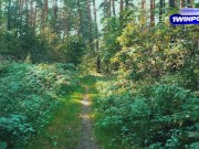 Няшка-лесбиянка заблудилась в лесу и нарвалась на хуй лесника. 6/16