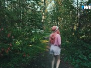 Няшка-лесбиянка заблудилась в лесу и нарвалась на хуй лесника. 8/16