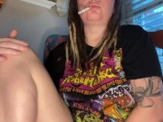 Rainy day smoke break - full video on OF - Screenshot 12 of 16 - Hairy Pussy