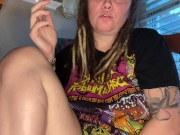 Rainy day smoke break - full video on OF - Screenshot 13 of 16 - Smoking Fetish