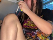 Rainy day smoke break - full video on OF