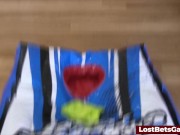 Following a strip game these hot lesbians are playing with each other in the kitchen 6/16