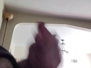 Stroking my cock (side profile) 14/16