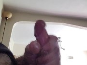 Stroking my cock (side profile) 15/16