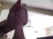 Stroking my cock (side profile) 9/16