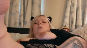 Busty ,Blonde E-Girl Squirts