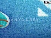 Lesbians Anya & Megane Sensual Fuck by the Pool - LETSDOEIT 1/16