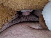 Teddy bear 3some massive cumshot (slow motion) 1/16