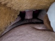 Teddy bear 3some massive cumshot (slow motion) 3/16
