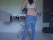 Buttcrack Jeans While Cleaning - Screenshot 1 of 16 - Big Ass