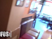 MOFOS - Kinky Blonde Barmaid Rihanna Samuel Sucks A Customer's Dick Behind The Bar 12/16