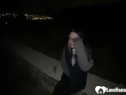 There is nothing better than getting some wet pussy while you're walking around. 3/16