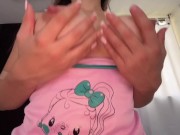 Stepsister came into my room so I could fuck her tits / subtitled 6/16