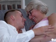 MILF Gives Horny Guy Blowjob - AGEDLOVE 3/16