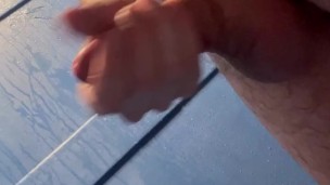 Cock and balls swinging in the shower tease