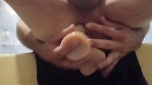Slut butt destroyed huge toy insertion left gaping