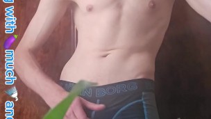 Catch the cum before it floats away... Cumming with Björn Borg 🍆 in a river + jerking off🥵