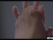 Fucking her cute girlfriend with her squirting strapless cock 2/16