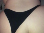 Fat ass slut rides dildo with butt plug 13/16