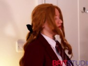 British 18 Year Old Redhead Schoolgirl Fucks Her Tight Cunt 5/16
