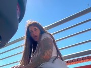 THE RISKIEST MASTURBATION IN A SHOPPING MALL'S PUBLIC PARKING LOT 4/16