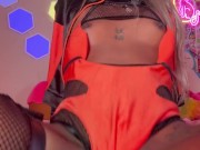 FAEXFAE COSPLAYS NARUTO UZIMAKI AND RIDES DILDO: full video on fansly
