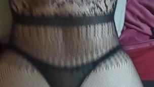 Fucking a hot chubby girl in a lace dress!