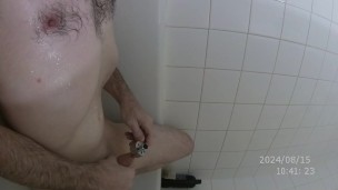Masturbating with urethra tube trying to cum with chance XXL fucking my ass