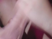 Amateur blowjob from teen's mouth until cum her tongue  - Close up 9/16