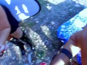 Lara Tinelli gets fucked by her boyfriend while the cameran get a blowjob 15/16