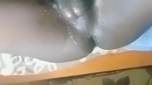 Sexyjayla254 stroking her big dick until huge load