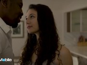 ADULTMOBILE - Sexy Brunette Liz Jordan Sucks Her Stepfather's Monster Cock All The Way To Her Throat 4/16