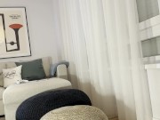 Sexy and Hot Petite Tight Pussy Horny Brunette Girl bored and ignored at home to show and flash pussy wedgie in small thong 3/16