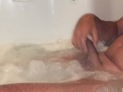 Bath time masturbation session with fleshlight