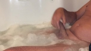 Bath time masturbation session with fleshlight
