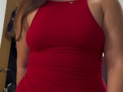 Big Booty Latina Step Sis Fucking in Her Pretty Red Dress 1/16