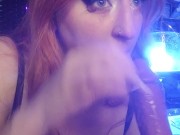 Ginger takes you to heaven for five minutes. Dildo training to make you proud!