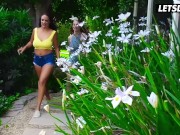 Slutty Chicks Lacy & Sofi Scam Guy Into Hard Threesome For Some Cash - LETSDOEIT 1/16