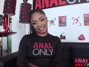 ANAL ONLY Slim thick ebony beauty Cali Caliente is craving an anal creampie 3/16