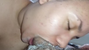 fucking fast and hard in an extreme blowjob, the bitch makes the pervert cum a lot