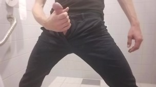 Big load, I was so horny I ran to cum in a place