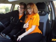 Fake Driving School - British ginger babe Ella Hughes gets her perfect pussy fucked during driving l 3/16