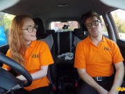Fake Driving School - British ginger babe Ella Hughes gets her perfect pussy fucked during driving l 6/16