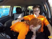 Fake Driving School - British ginger babe Ella Hughes gets her perfect pussy fucked during driving l 9/16