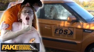 Fake Driving School - British ginger babe Ella Hughes gets her ...
