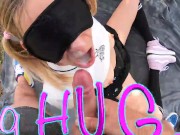 Hot blonde wife gets plastered with cum in the backyard 13/16