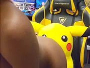 Ladykaiyo model does nude photoshoot in bedroom with pikachu 14/16
