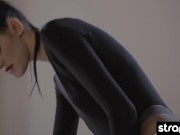 Watch this horny lesbian drill cute girlfriend with her cock 12/16