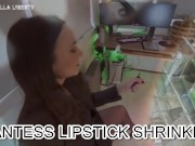 Giantess Stella Liberty is Your Boss and Shrinks You to Hold and Squeeze You in Her Hand 5/16